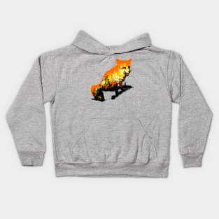 Fire Fox Forest Fire Kids Hoodie